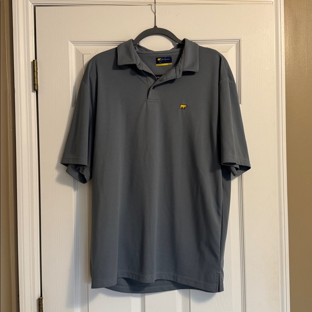 Classic Gray Polo Shirt with Embroidered Logo